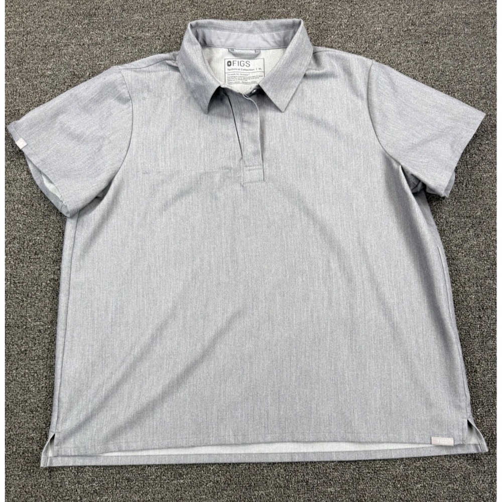 FIGS Nala Polo Shirt Graphite Gray Technical Collection Scrub Top Women's XL
